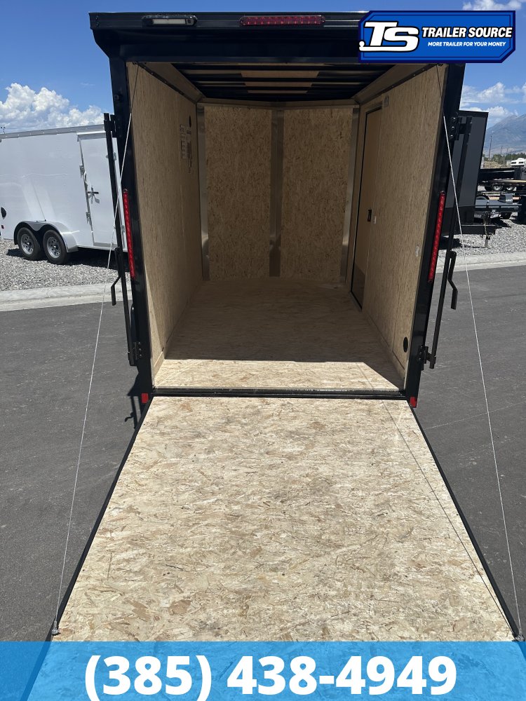 6x10 Look ST DLX Enclosed Cargo Trailer - 6'6" Interior - 3.5K GVWR - .080 PolyCor, Alloy Wheels, Black Out Package, Rear Spoiler w/ Load Lights