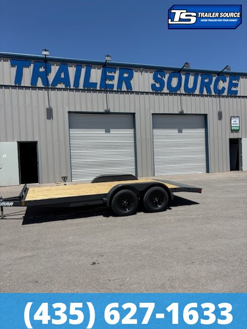 7x16 Lamar CE Flatbed Car Hauler Trailer - 7K GVWR - Dovetail