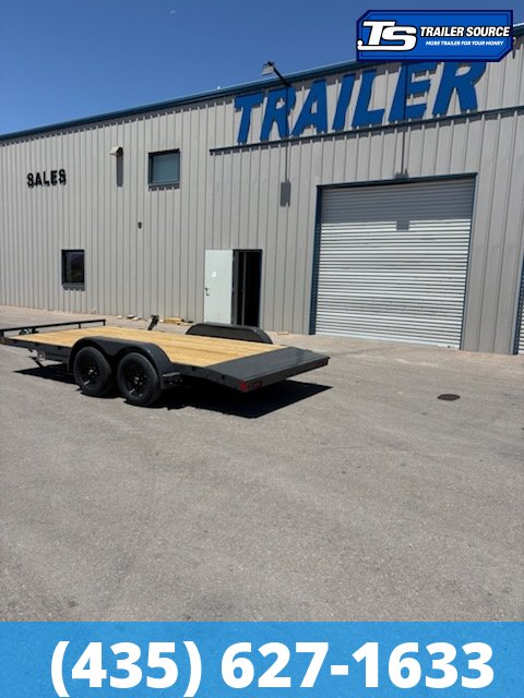 7x16 Lamar CE Flatbed Car Hauler Trailer - 7K GVWR - Dovetail