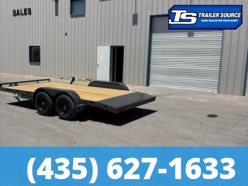 7x16 Lamar CE Flatbed Car Hauler Trailer - 7K GVWR - Dovetail