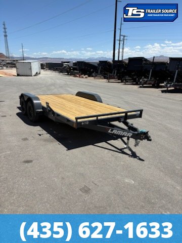 7x16 Lamar CE Flatbed Car Hauler Trailer - 7K GVWR - Dovetail