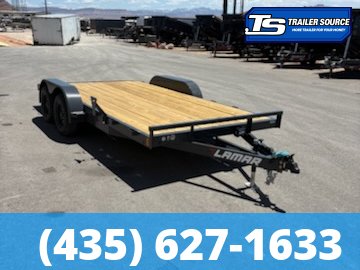7x16 Lamar CE Flatbed Car Hauler Trailer - 7K GVWR - Dovetail