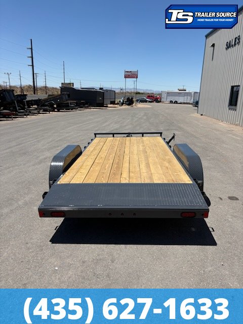 7x16 Lamar CE Flatbed Car Hauler Trailer - 7K GVWR - Dovetail
