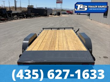 7x16 Lamar CE Flatbed Car Hauler Trailer - 7K GVWR - Dovetail