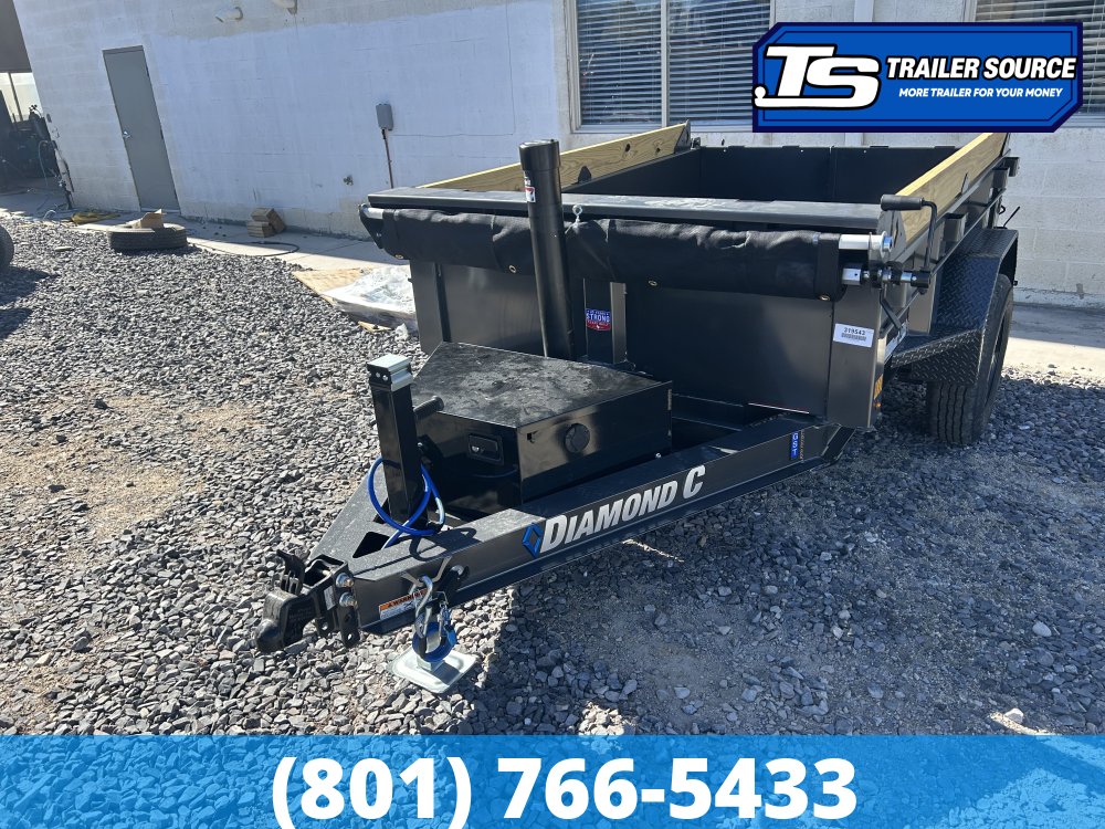 5x8 Diamond C GST Dump Trailer - 6K GVWR - Board Brackets