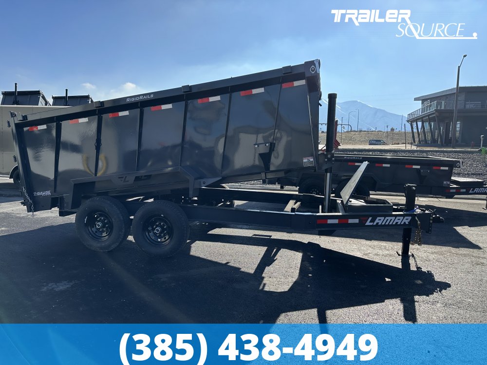 7x14 Lamar DT Telescopic 48" Sides 14K Dump Trailer