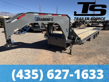 8.5x32 Diamond C FMAX-HDT 210 Gooseneck Hydraulic Dovetail Equipment Trailer -  25K GVWR -