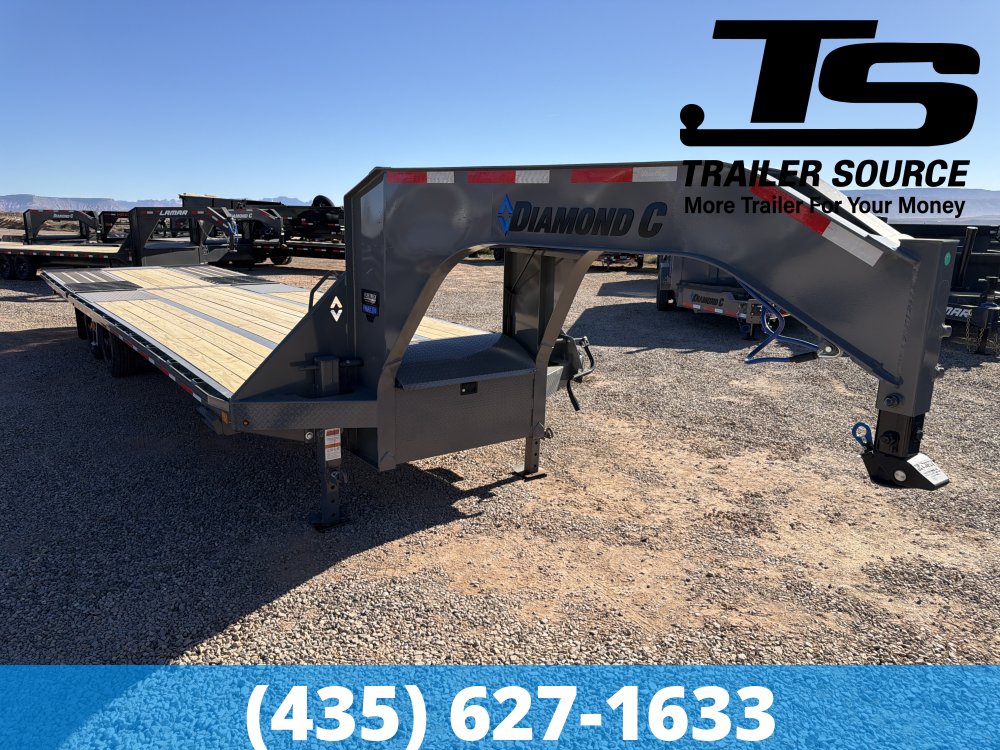 8.5x32 Diamond C FMAX-HDT 210 Gooseneck Hydraulic Dovetail Equipment Trailer -  25K GVWR -