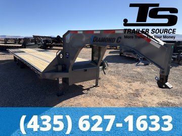 8.5x32 Diamond C FMAX-HDT 210 Gooseneck Hydraulic Dovetail Equipment Trailer -  25K GVWR -