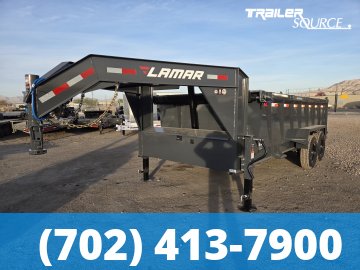 7x16 Lamar DT Gooseneck  14K GVW Dump