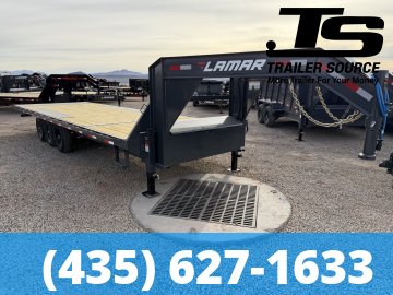 8.5x26 Lamar FA Gooseneck Deckover Tilt Trailer - 21K GVWR - Winch Plate
