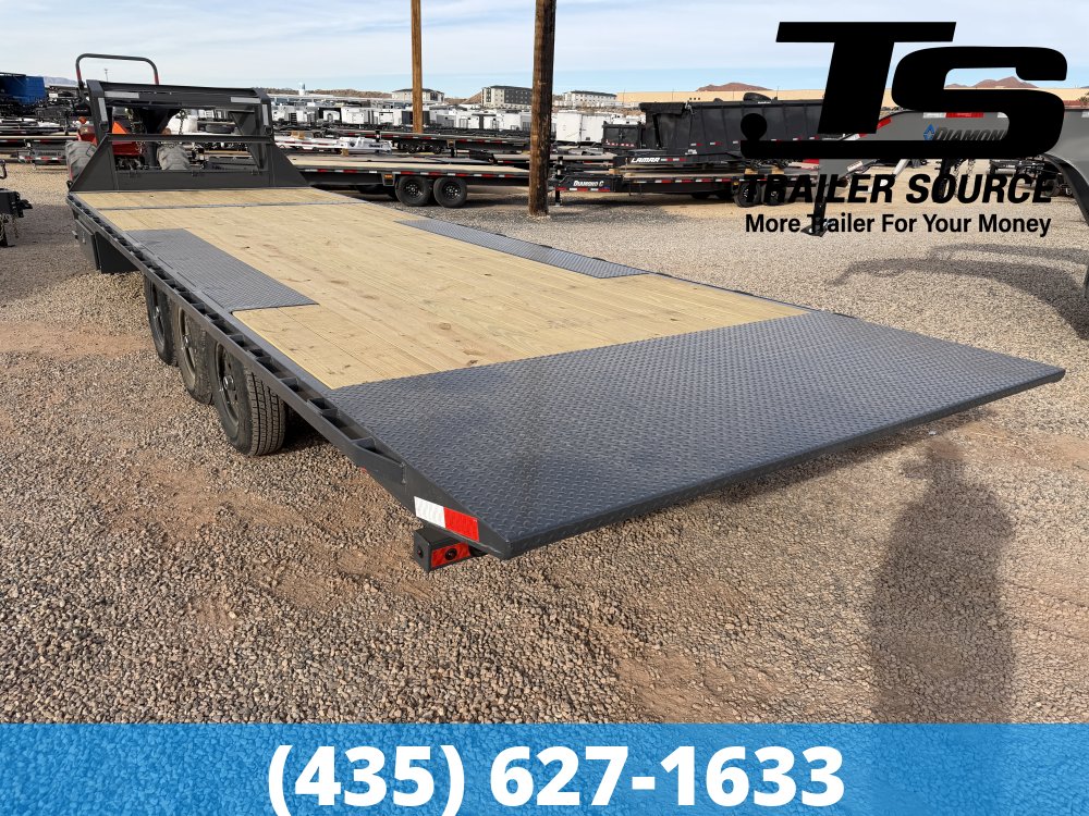 8.5x26 Lamar FA Gooseneck Deckover Tilt Trailer - 21K GVWR - Winch Plate