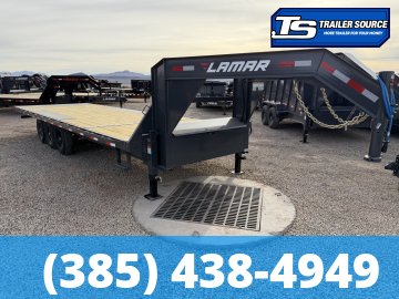 8.5x26 Lamar FA Gooseneck Deckover Tilt Trailer - 21K GVWR - Winch Plate