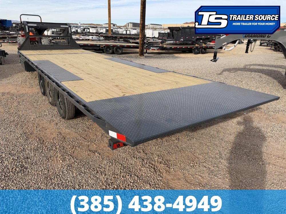 8.5x26 Lamar FA Gooseneck Deckover Tilt Trailer - 21K GVWR - Winch Plate