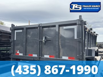 7x14 Lamar DT Gooseneck Dump Trailer - 36" Sides - 14K GVWR - 7 Gauge Floor, Stabilizer Jacks, Telescopic