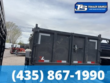7x14 Lamar DT Gooseneck Dump Trailer - 36" Sides - 14K GVWR - 7 Gauge Floor, Stabilizer Jacks, Telescopic