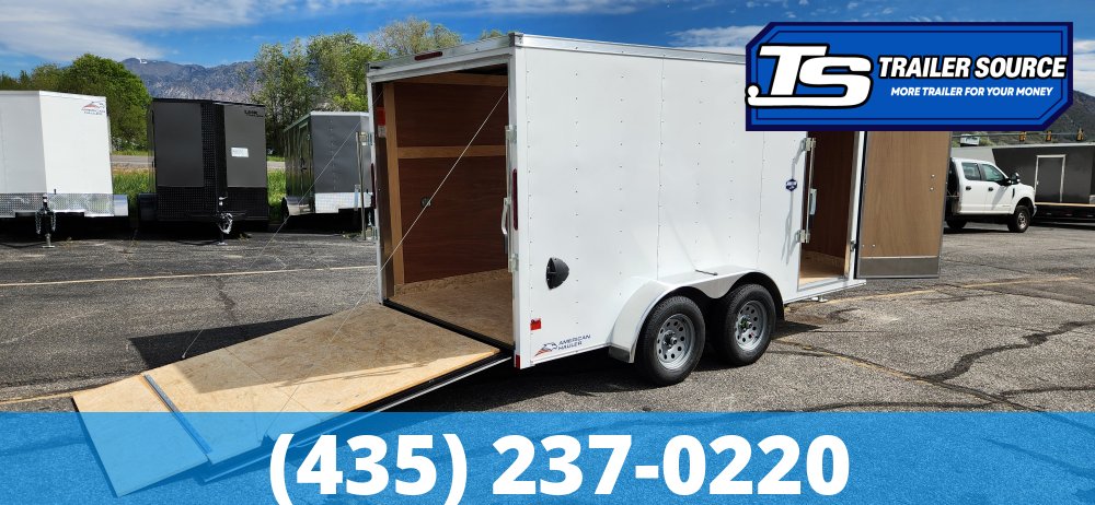 7x14 American Hauler Arrow Enclosed Cargo Trailer - 6'6" Interior - 7K GVWR -