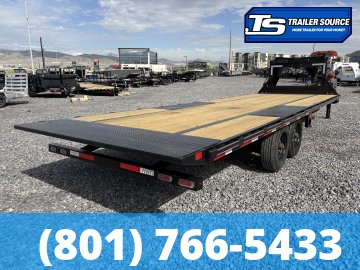 8.5x26 Diamond C DET-GN 210 Gooseneck Deckover Tilt Trailer - 23K GVWR - Hydraulic Jack(s)