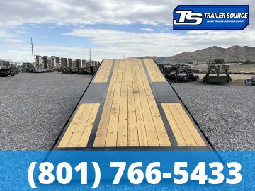 8.5x26 Diamond C DET-GN 210 Gooseneck Deckover Tilt Trailer - 23K GVWR - Hydraulic Jack(s)