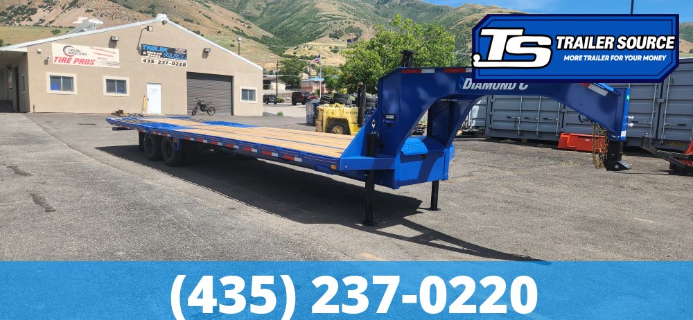 8.5x35 Diamond C FMAX-HDT 212 Gooseneck Hydraulic Dovetail Equipment Trailer - 25.9K GVWR - ABS Brakes, Hydraulic Jack(s)
