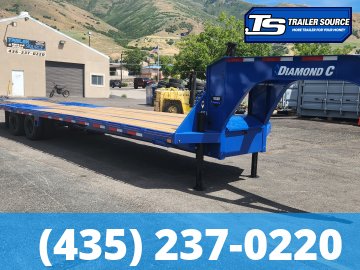 8.5x35 Diamond C FMAX-HDT 212 Gooseneck Hydraulic Dovetail Equipment Trailer - 25.9K GVWR - ABS Brakes, Hydraulic Jack(s)