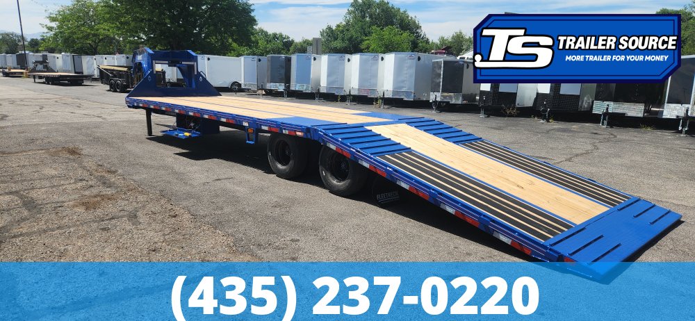 8.5x35 Diamond C FMAX-HDT 212 Gooseneck Hydraulic Dovetail Equipment Trailer - 25.9K GVWR - ABS Brakes, Hydraulic Jack(s)