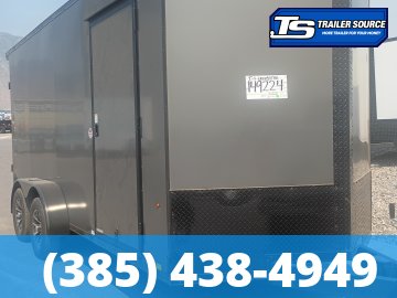 7x16 Look Element SE Enclosed Cargo Trailer - 7'0" Interior - 7K GVWR - .080 PolyCor, Alloy Wheels, Black Out Package, Rear Spoiler w/ Load Lights, Rubber Coin Floor, Vinyl Ceiling