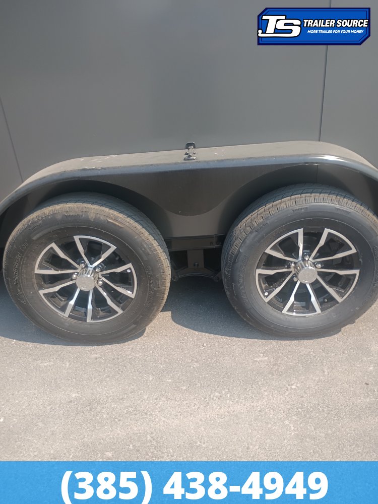 7x16 Look Element SE Enclosed Cargo Trailer - 7'0" Interior - 7K GVWR - .080 PolyCor, Alloy Wheels, Black Out Package, Rear Spoiler w/ Load Lights, Rubber Coin Floor, Vinyl Ceiling