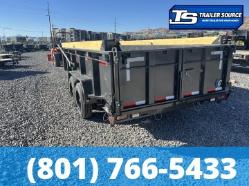 7x16 Diamond C LPT 208 Dump Trailer - 32" Sides - 18K GVWR - 18 Ply Tires, 7 Gauge Floor and Walls, ABS Brakes, Board Brackets, Hydraulic Jack(s), Long Arm Tarp