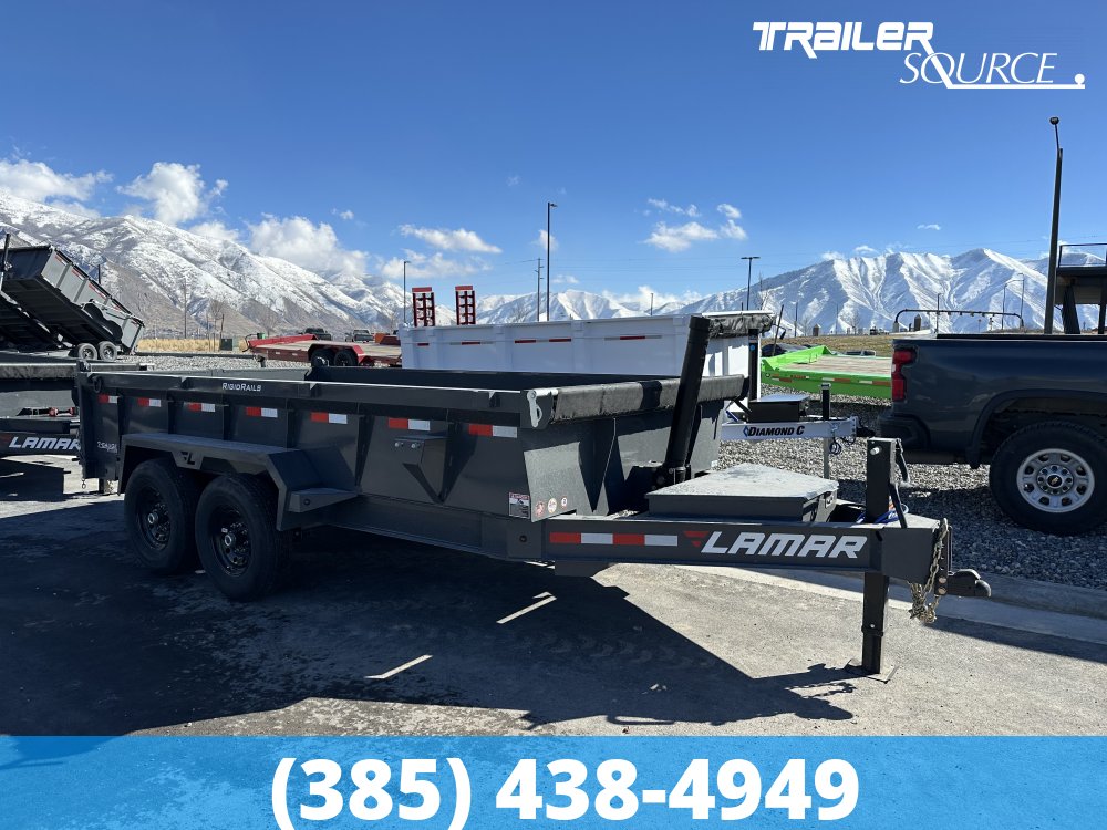 7x14 Lamar DT Telescopic 24" Sides 14K Dump Trailer