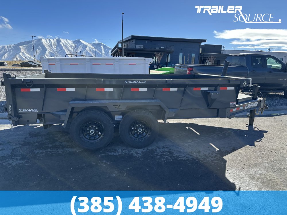 7x14 Lamar DT Telescopic 24" Sides 14K Dump Trailer