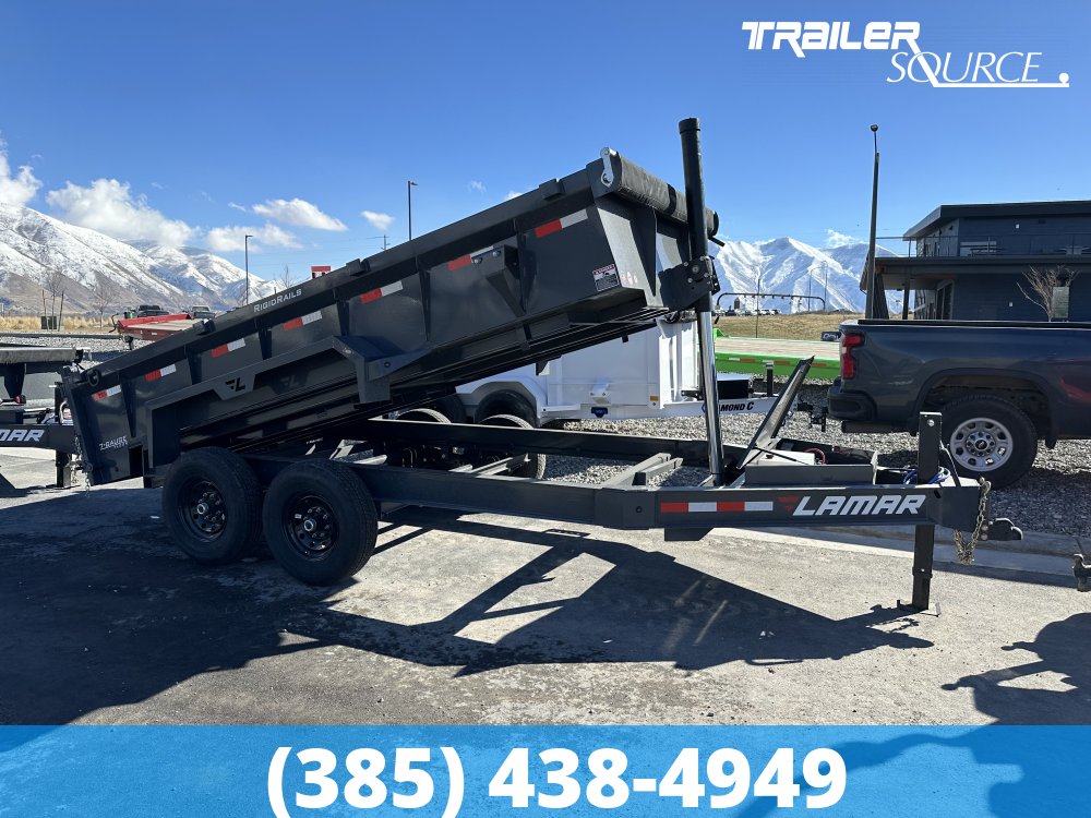 7x14 Lamar DT Telescopic 24" Sides 14K Dump Trailer