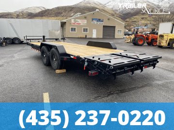 7x22 Iron Bull ETB Flatbed Car Hauler Trailer - 14K GVWR Max Ramps
