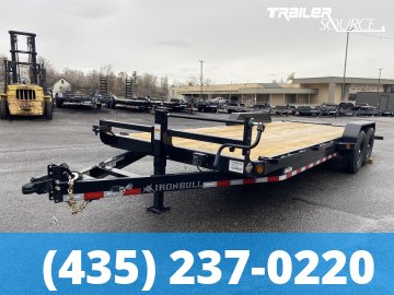 7x22 Iron Bull ETB Flatbed Car Hauler Trailer - 14K GVWR Max Ramps