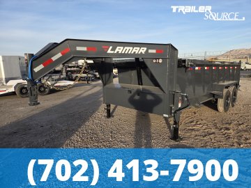 7x16 Lamar DT Gooseneck 14K GVW Dump