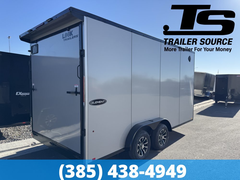 7.5x16 Look Element SE Enclosed Cargo Trailer - 7'6" Interior - 7K GVWR - .080 PolyCor, Alloy Wheels, Black Out Package