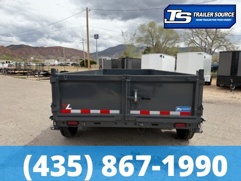 7x16 Lamar DT Dump Trailer - 24" Sides - 21K GVWR - 7 Gauge Floor, Stabilizer Jacks, Telescopic