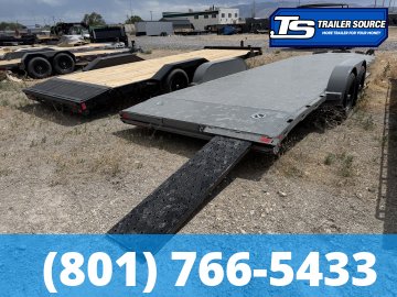 7x22 Diamond C GTF 206 Flatbed Car Hauler Trailer - 10K GVWR - Full Steel Floor