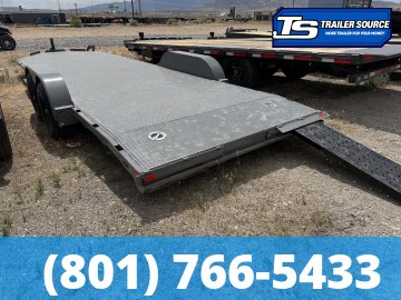 7x22 Diamond C GTF 206 Flatbed Car Hauler Trailer - 10K GVWR - Full Steel Floor