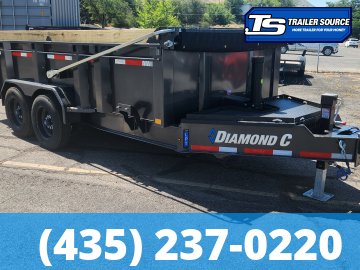 7x14 Diamond C LPT 208 Dump Trailer - 32" Sides - 18K GVWR - 18 Ply Tires, ABS Brakes, Board Brackets