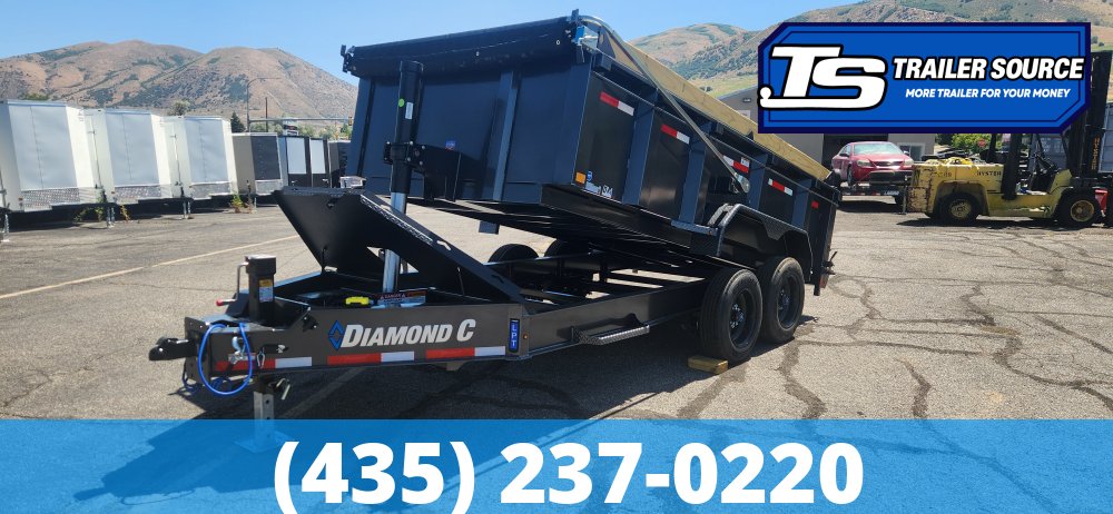 7x14 Diamond C LPT 208 Dump Trailer - 32" Sides - 18K GVWR - 18 Ply Tires, ABS Brakes, Board Brackets