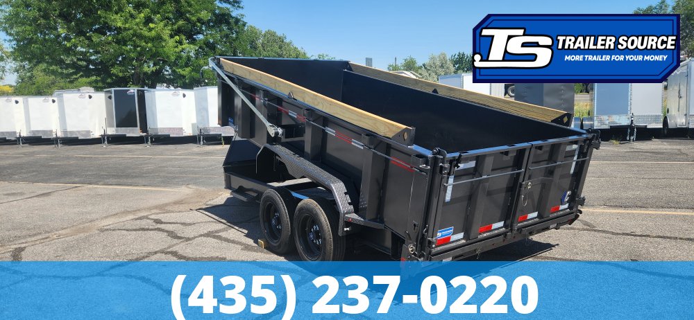 7x14 Diamond C LPT 208 Dump Trailer - 32" Sides - 18K GVWR - 18 Ply Tires, ABS Brakes, Board Brackets