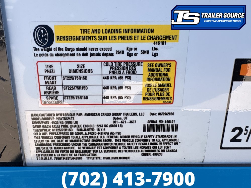 8.5x24 Haulmark Heat Enclosed Car Hauler Trailer - 7'6" Interior - 10K GVWR - .080 PolyCor, 2 Tone Color, Black Out Package