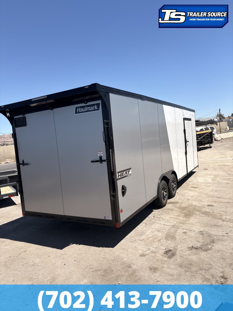8.5x24 Haulmark Heat Enclosed Car Hauler Trailer - 7'6" Interior - 10K GVWR - .080 PolyCor, 2 Tone Color, Black Out Package