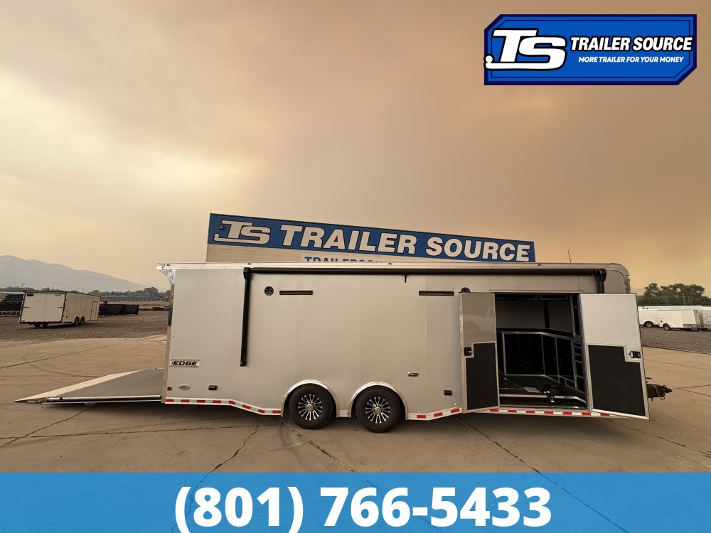 8.5x28 Haulmark Edge Gooseneck Turbo Pkg Enclosed Car Hauler Trailer - 7'10" Interior - 12K GVWR -