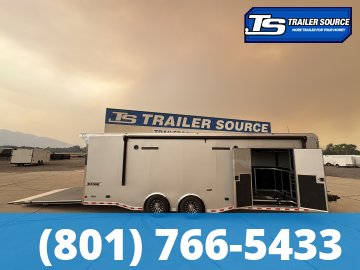 8.5x28 Haulmark Edge Gooseneck Turbo Pkg Enclosed Car Hauler Trailer - 7'10" Interior - 12K GVWR -