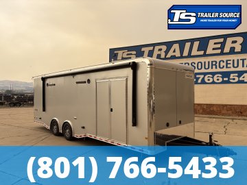 8.5x28 Haulmark Edge Gooseneck Turbo Pkg Enclosed Car Hauler Trailer - 7'10" Interior - 12K GVWR -