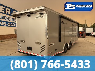 8.5x28 Haulmark Edge Gooseneck Turbo Pkg Enclosed Car Hauler Trailer - 7'10" Interior - 12K GVWR -