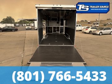 8.5x28 Haulmark Edge Gooseneck Turbo Pkg Enclosed Car Hauler Trailer - 7'10" Interior - 12K GVWR -