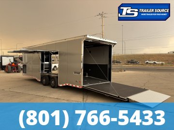 8.5x28 Haulmark Edge Gooseneck Turbo Pkg Enclosed Car Hauler Trailer - 7'10" Interior - 12K GVWR -